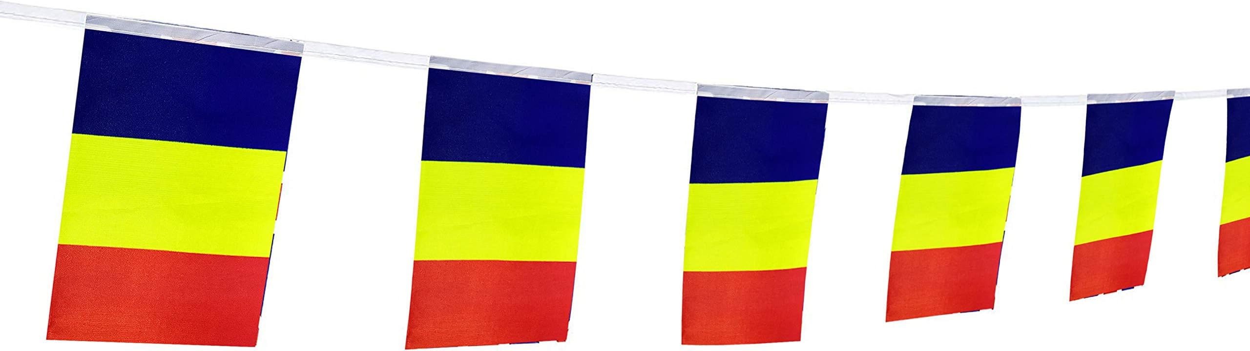 Romania Flag Romanian Flag,100Feet/76Pcs National Country World Pennant Flags Banner,Party Decorations Supplies For,Bar,Indoor and outdoor flags,International Festival