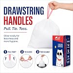 Jumbo Cat Litter Bags & Box Liners - No-Tear Pull-Out Design, 3 MIL Extra Thick, Drawstring Litter Pan Liners with Reusable Dispenser Box + 1 Refill Roll, Fits XL Litter Box, 36" x 19", 10+10 Count