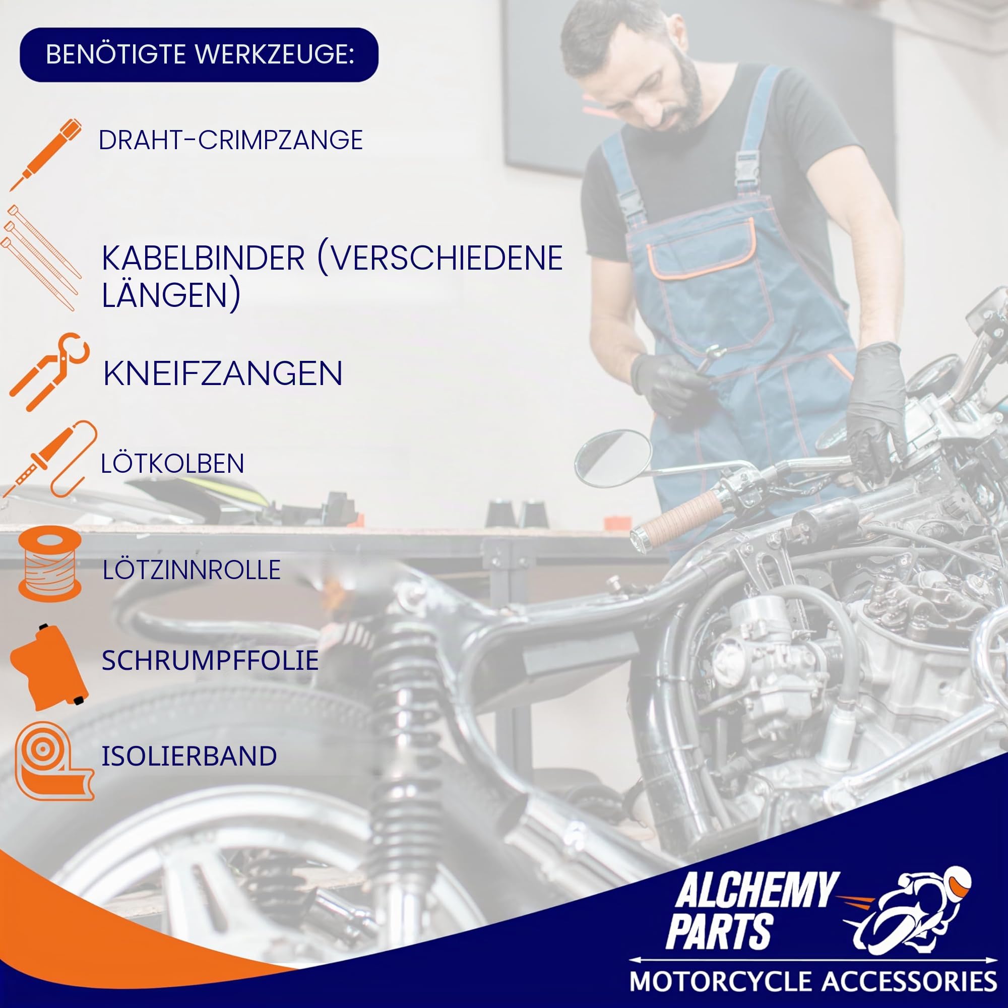 Universelles Kabelbaum-Kit für Motorrad, Roller, Quad, ATV