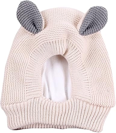 Bozevon Bebe Bonnet Hiver Chaud 3d Cartoon Oreilles En Laine Chapeau Crochet Tricot Protection Oreille Et Cou Capuche Cagoule Pour Enfant Fille 1 3 Ans Enfants Beige Amazon Fr Vetements
