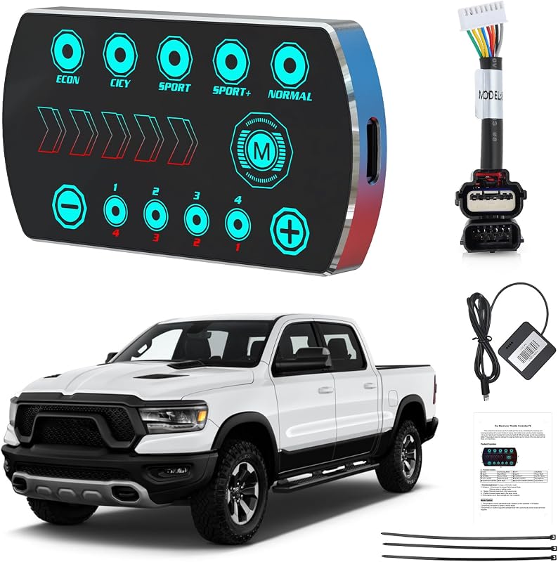 Controlador de resposta do acelerador MAIMEIMI com 10 modos para Dodge, RAM, Jeep e Chrysler – MA-F6-807