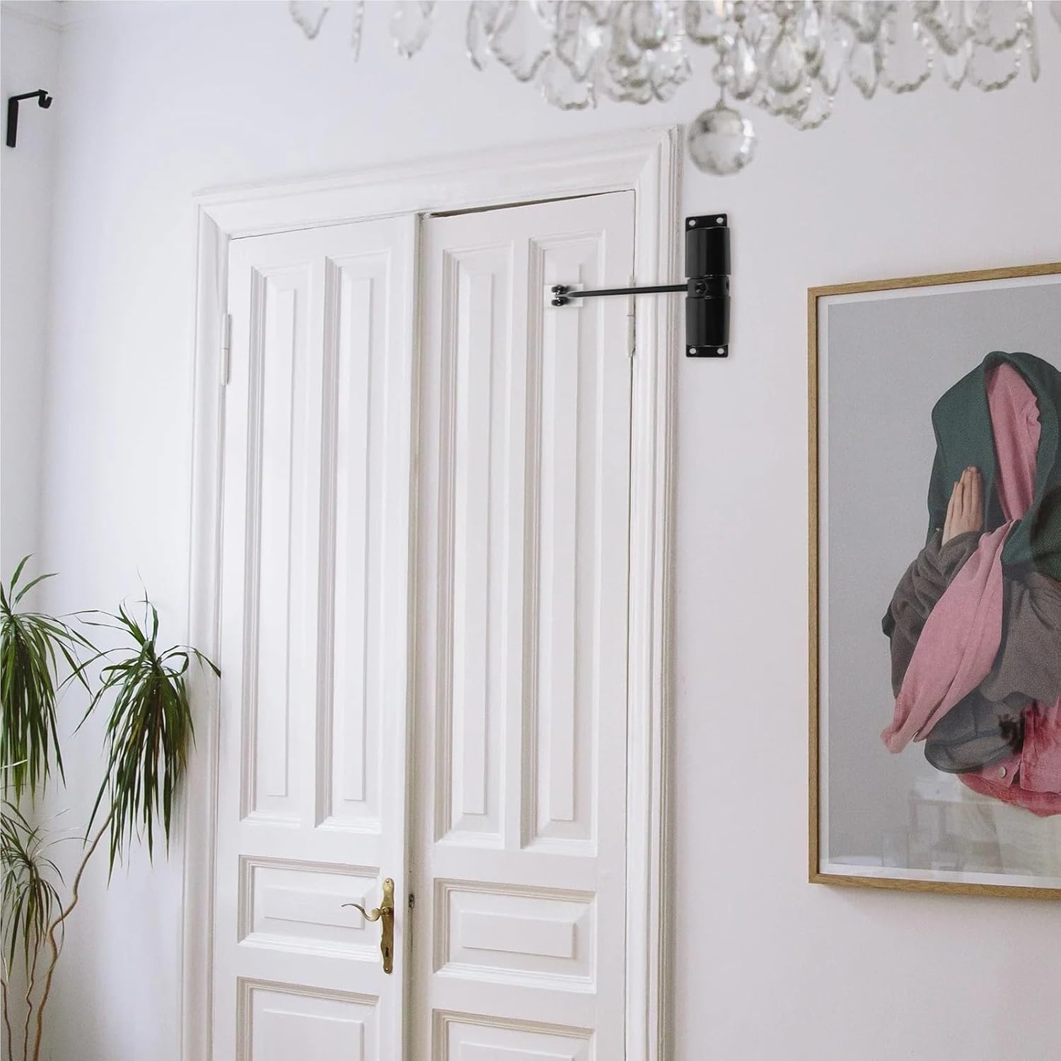 Automatic Door Closer Barn Closers Return Screen Spring Zinc Alloy Metal Heavy Duty Safety Spring Closer for Interior Exterior 1Pcs