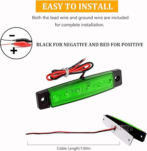 Miniatura 8 de PSEQT 10 unidades de luces LED de tira de roca para auto, luces de rueda de bajo brillo, kits de iluminación para guardabarros, impermeables para