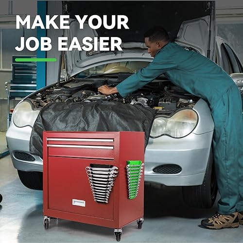 Miniatura 8 de Paquete de 4 bandejas de herramientas magnéticas para llaves, organizador de llaves magnéticas, soporte de llaves de alta calidad SAE (14" - 116") y