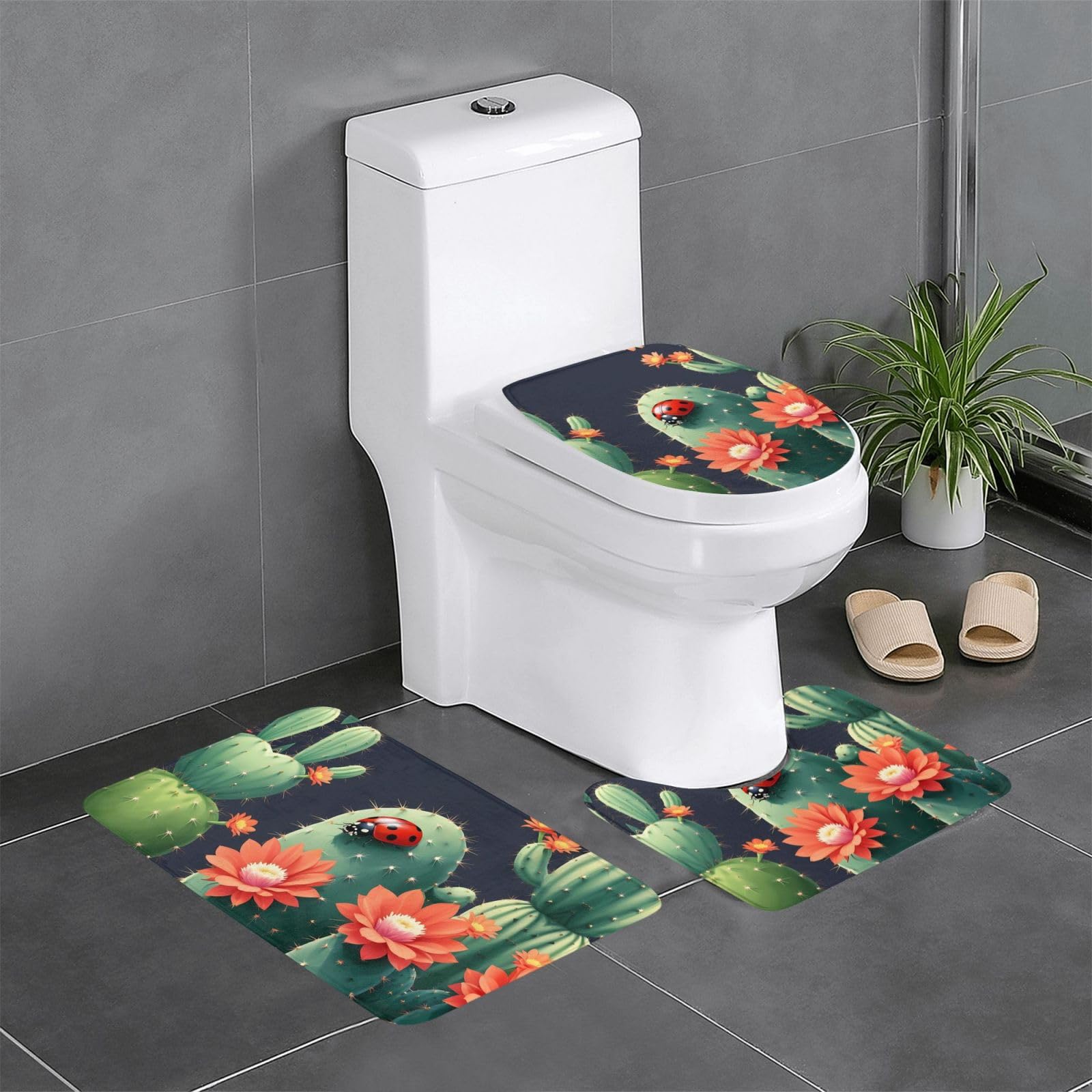Tapis de salle de bain antidérapants YYHWHJDE 61 x 40,6 cm pour WC et meuble-lavabo