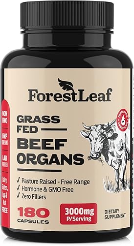 Miniatura 9 de ForestLeaf Cápsulas de hígado de carne alimentada con pasto, 3000 mg por porción, apoya la inmunidad completa y el bienestar corporal, limpieza