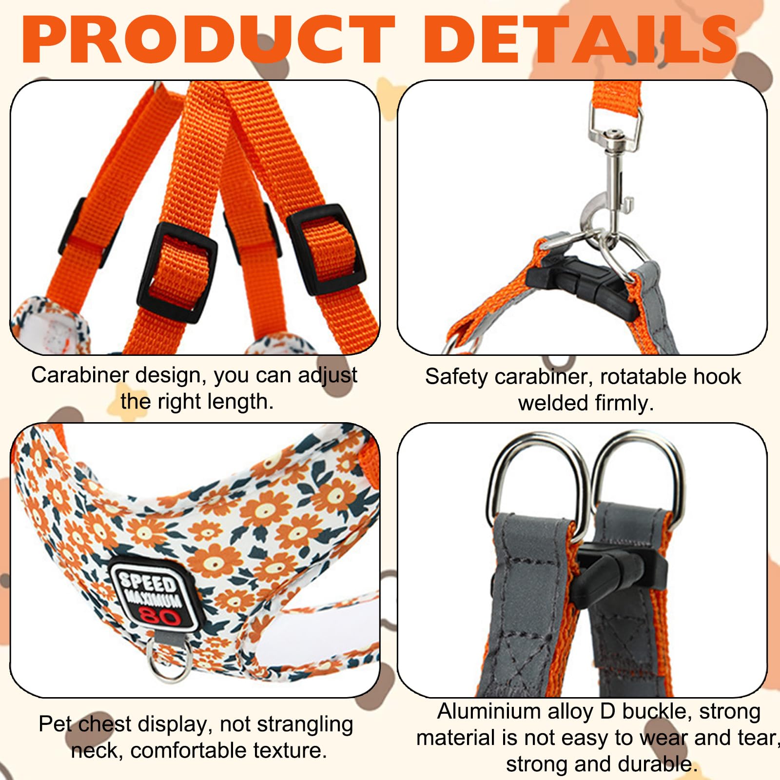 FOSDICK Dog Harness and Lead Set, Step-in Adjustable Puppy Harness, Soft and Breathable Dog Harnesses - Image 2