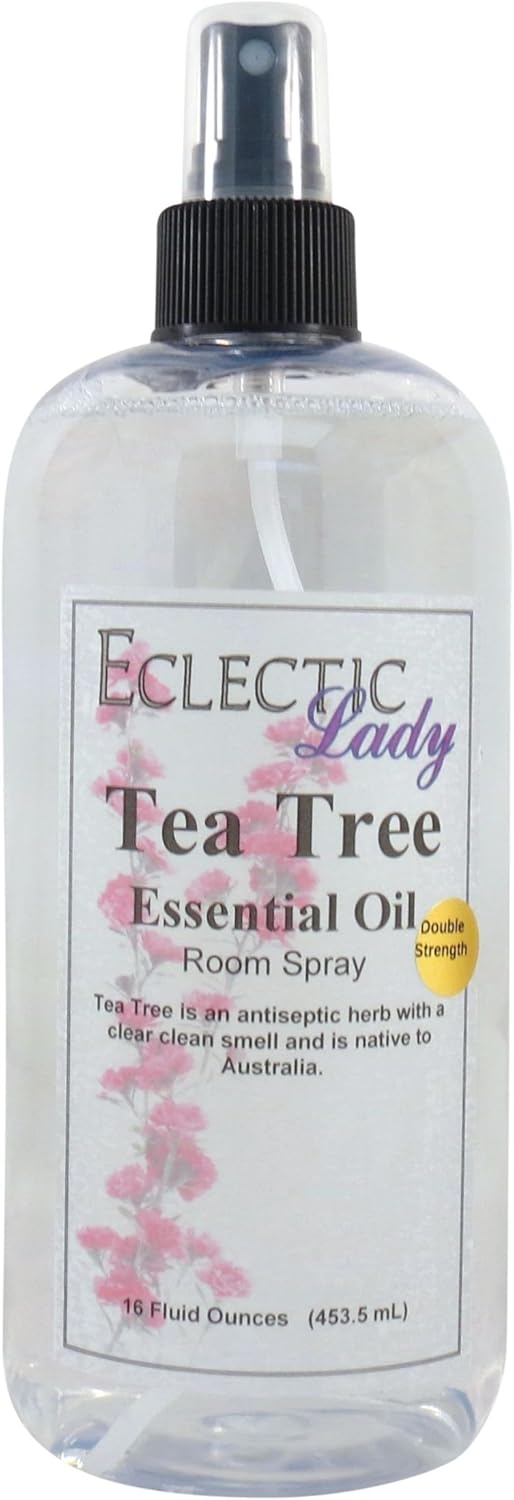 Tea Tree Room Spray (Double Strength), 16 Ounces, No Artificial Colors, Parabens, or Preservatives - Fragrant Aromatic Room Mist For Home, Room, Office, Made With Essential Oils