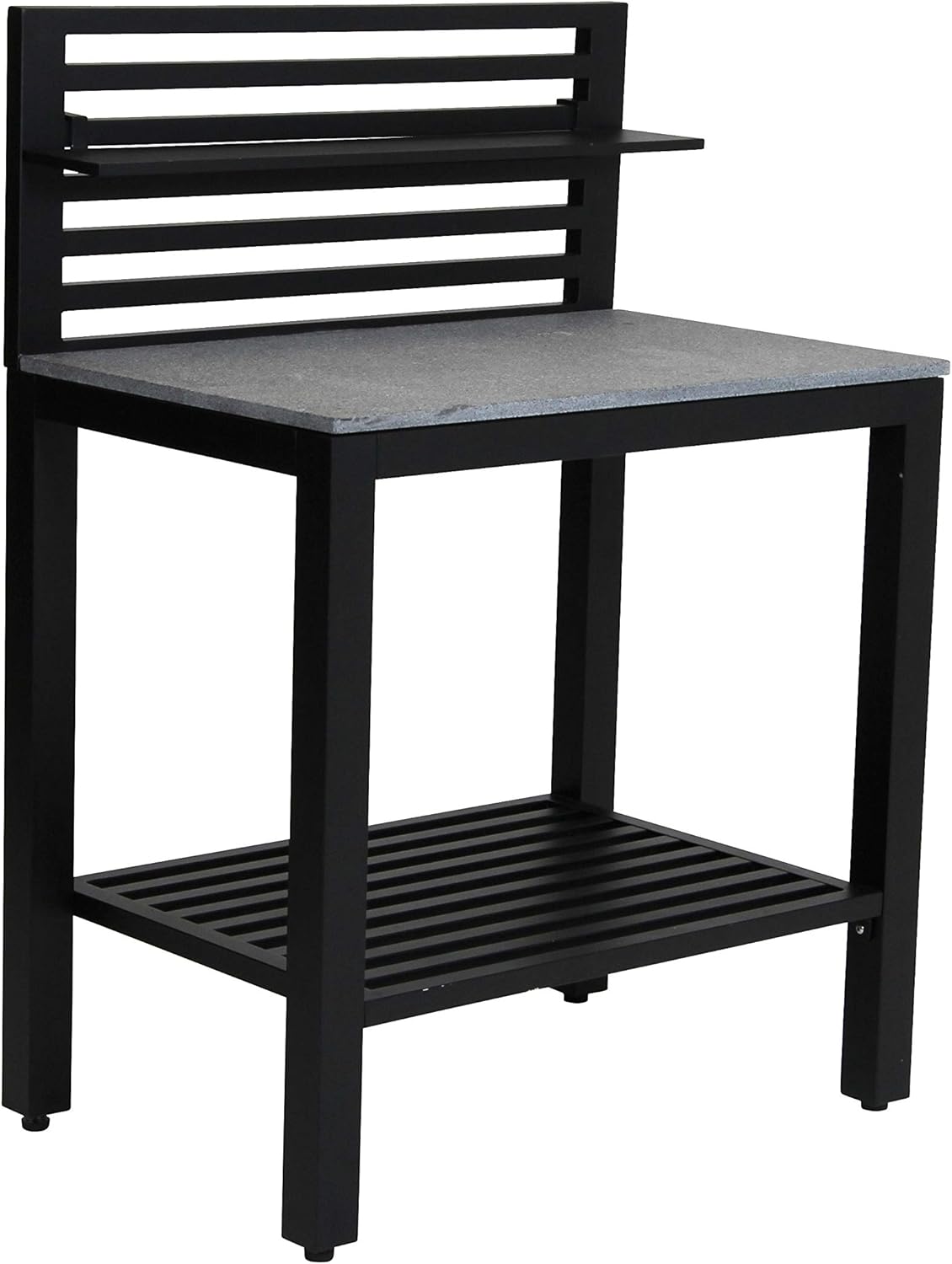 Amazon Com Rts Home Accents Aluminum Outdoor Kitchen Corner With Granite Counter Top Matte Black Garden Outdoor