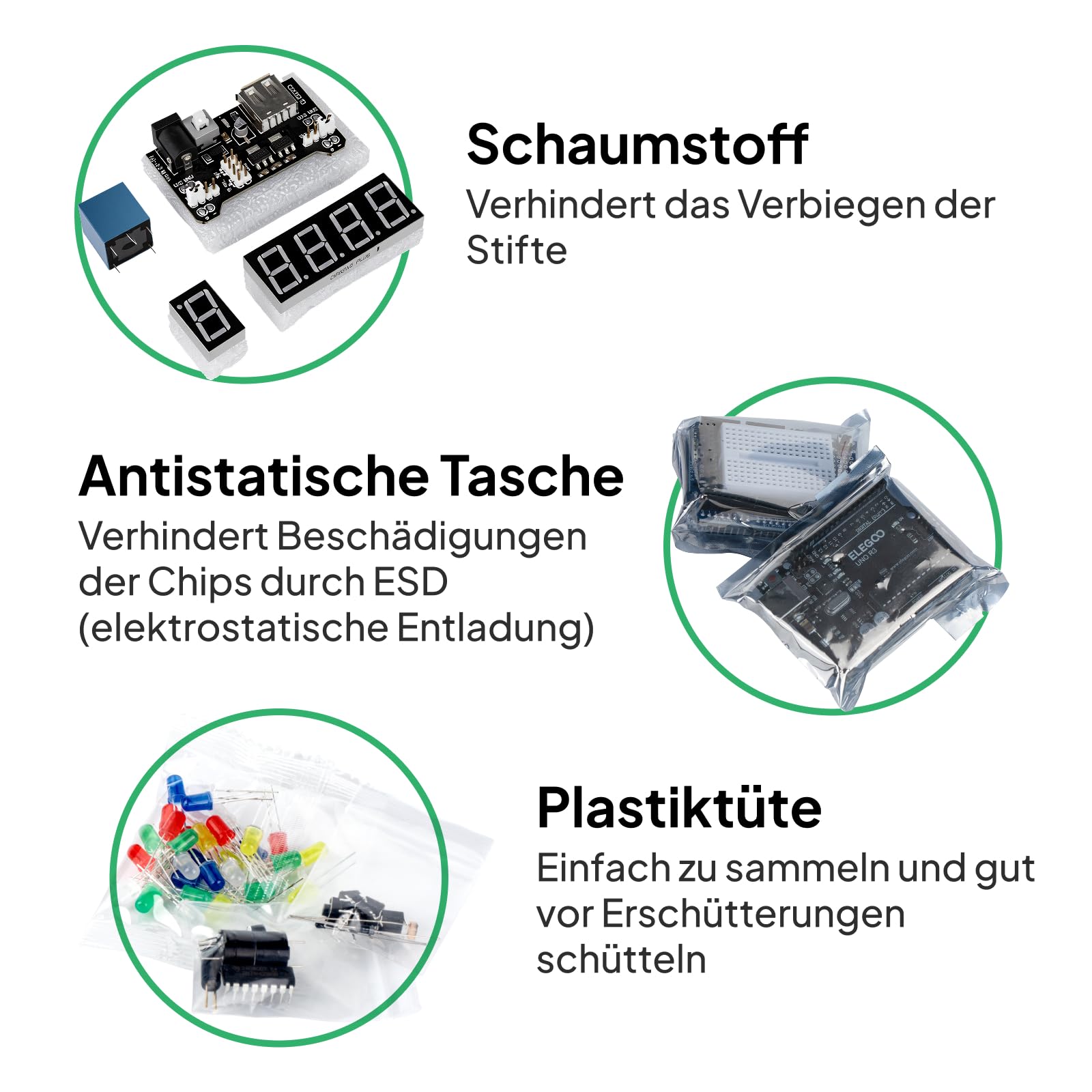 ELEGOO UNO R3 Super Starter Kit kompatibel mit Arduino IDE Projekt | Einsteigerset Tutorial auf Deutsch, Mikrocontroller, 5V-Relais, Stromversorgungsmodul, Servomotor, Erweiterungsplatine usw