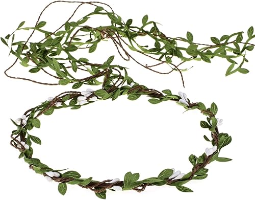 Miniatura 9 de Floral Fall - Corona ajustable para novia, flor, guirnalda, flor, corona de pelo, Halo F-83