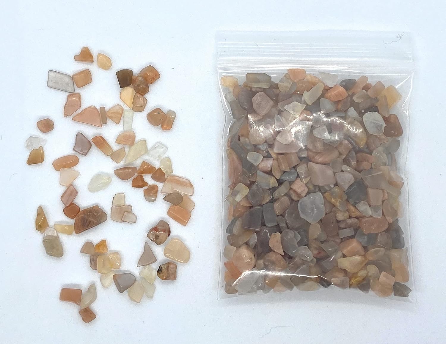 Moonstone Crystal Gemstone Undrilled Chips - 50 Grams - Image 3
