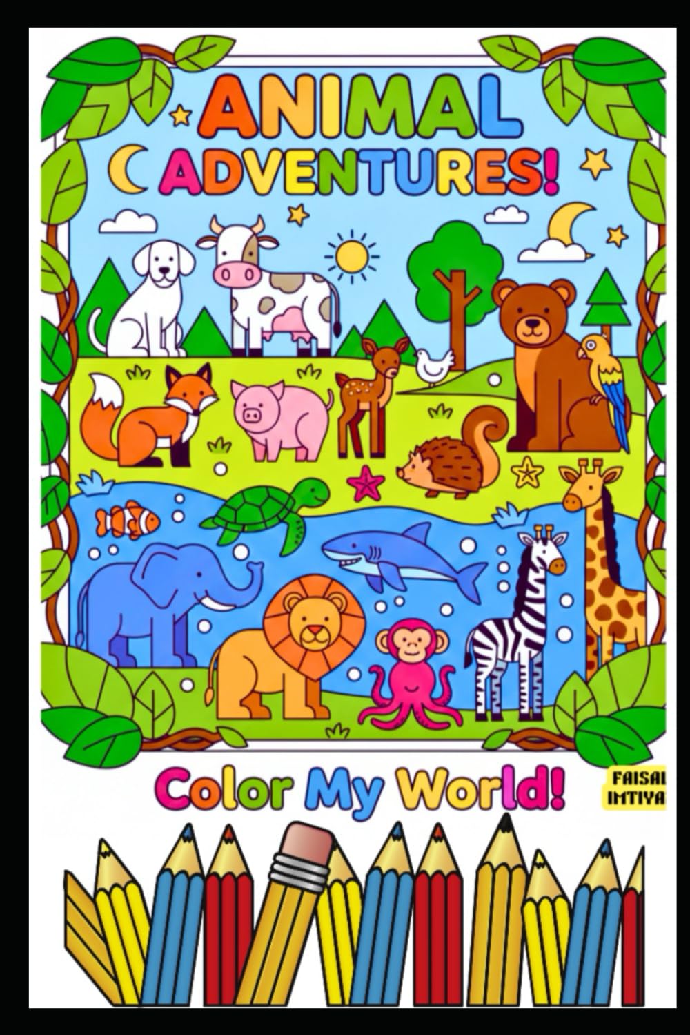 Animal Adventure Coloring Book for Kids (Ages 4–8)