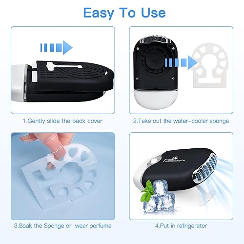 Miniatura 9 de Ventilador de pestañas mini portátil para extensiones de pestañas recargable USB C, ventilador de enfriamiento de aire con aplicación de extensión