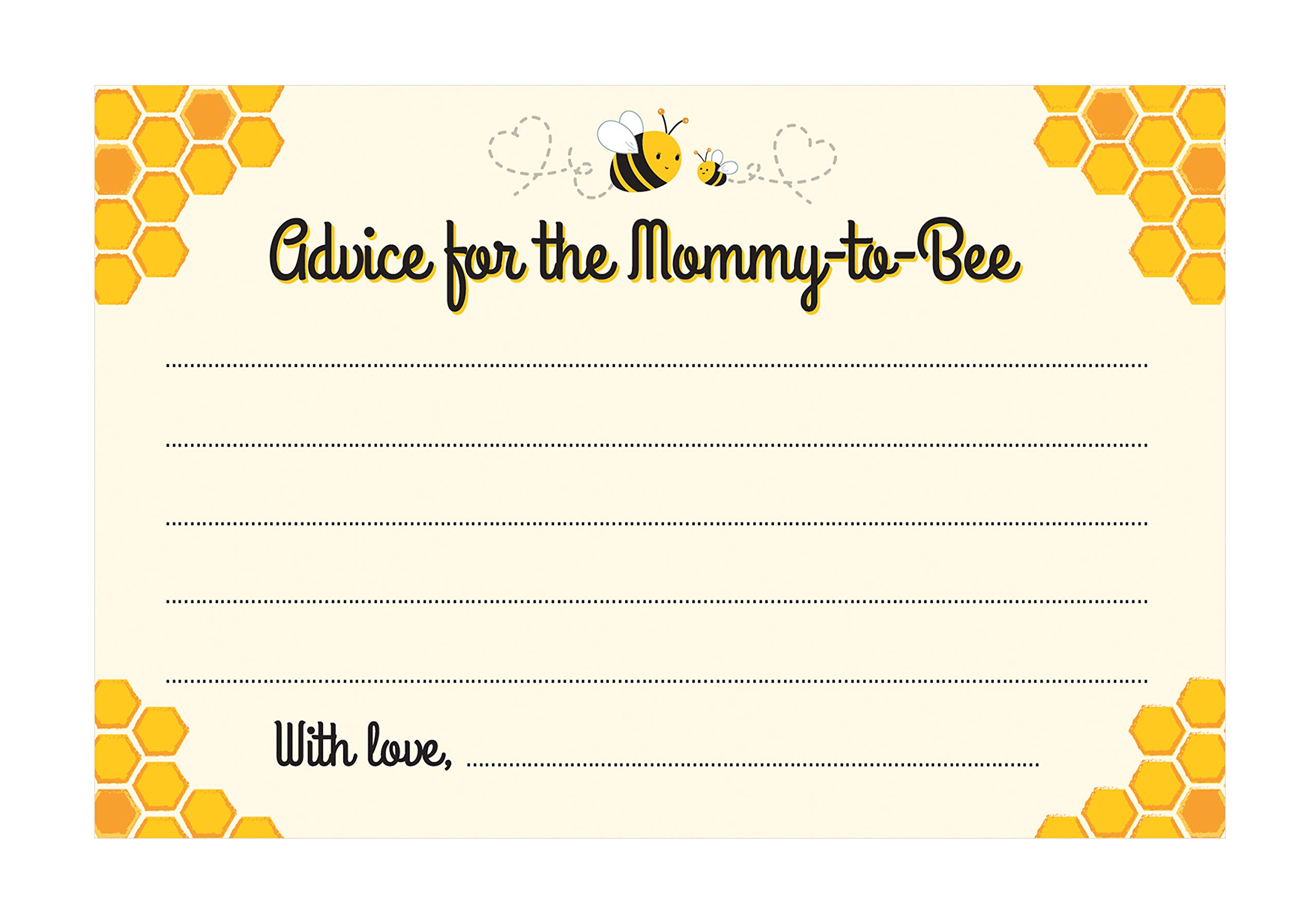 Advice Cards for Mommy-to-Bee - 24 Count