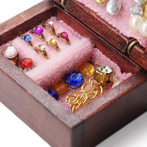 Miniatura 3 de Odoria Joyero miniatura 112, accesorios de decoración para casa de muñecas, B