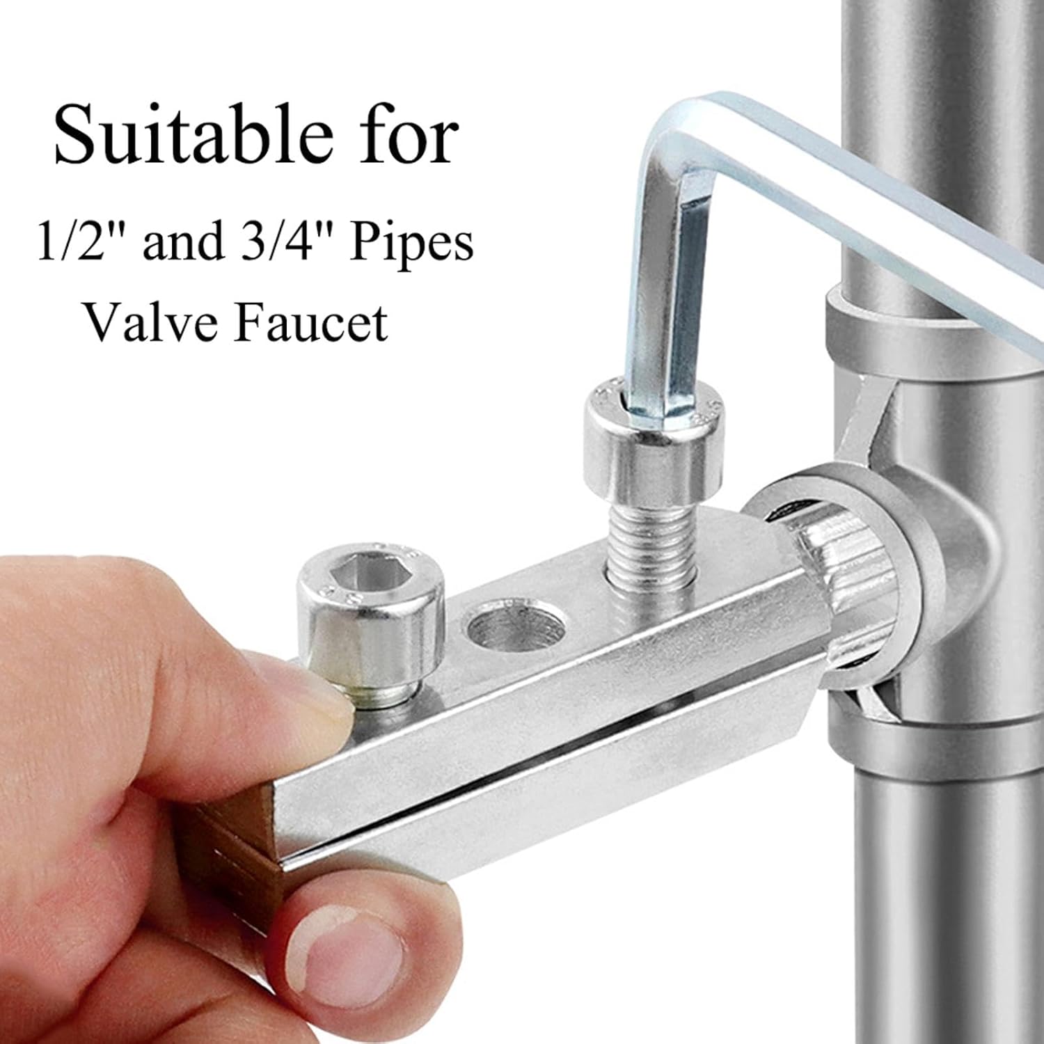 TopHomer 5 Packs Faucet Installation and Removal Tool Screw Extractor Set Multifunctional Handle Damaged Screw Broken Bolt Remover Set for Pipes 1/2 Inch and 3/4 Inch