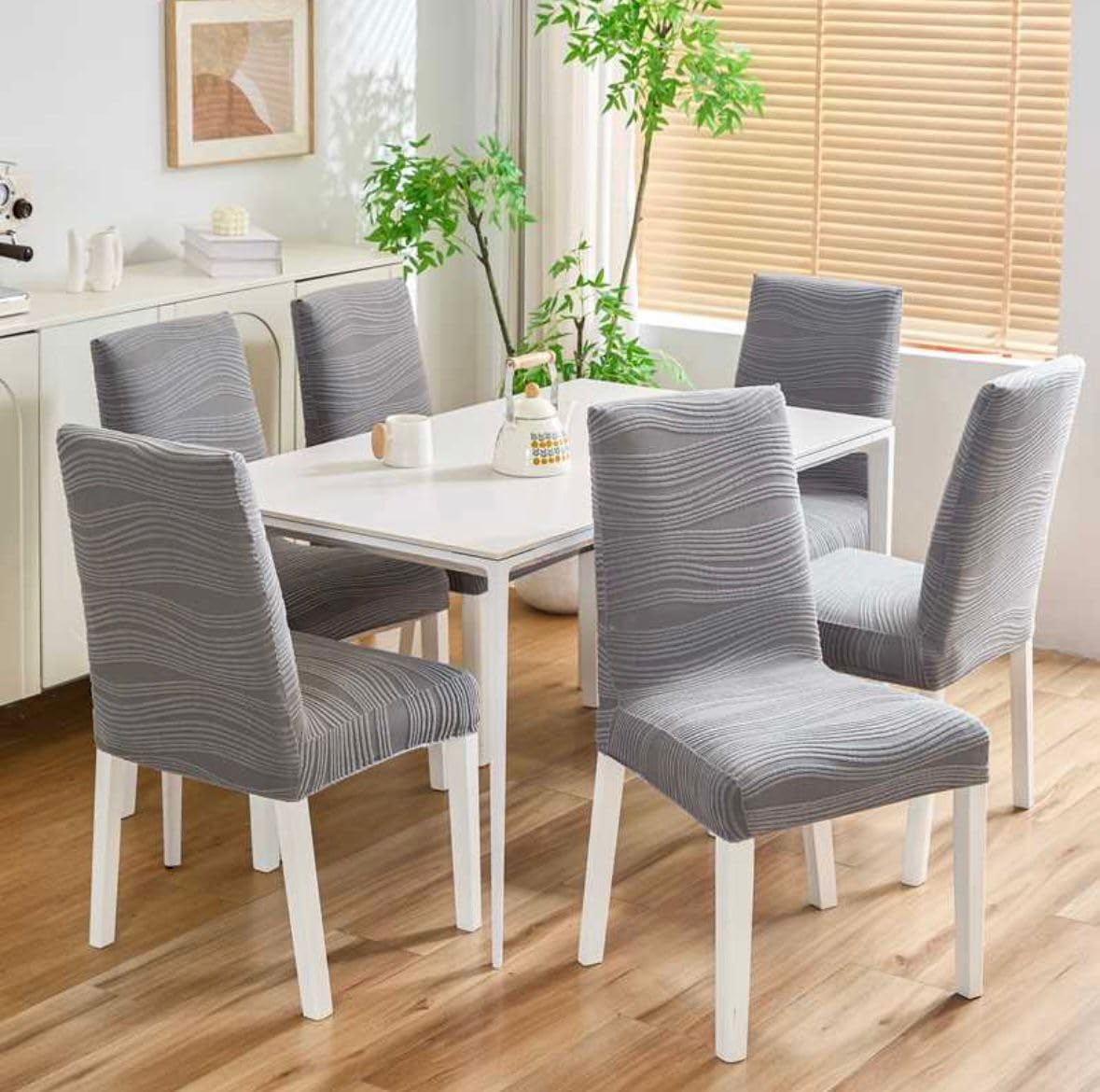 Orange Jacquard Chair Covers - Stretch & Protect! -12