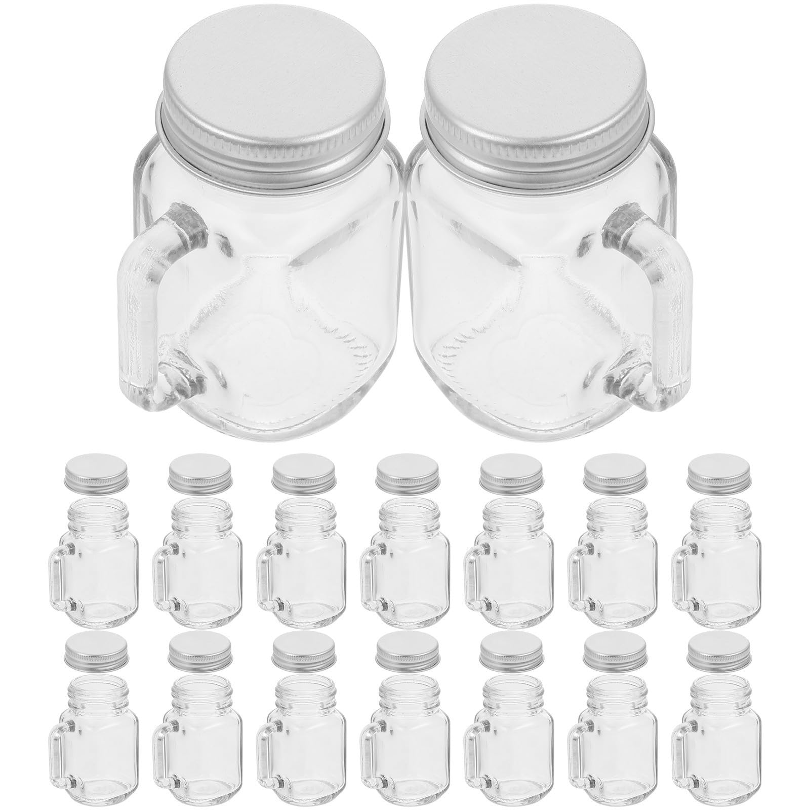 16 Pièces Petit Pot à Confiture en Verre 60ml