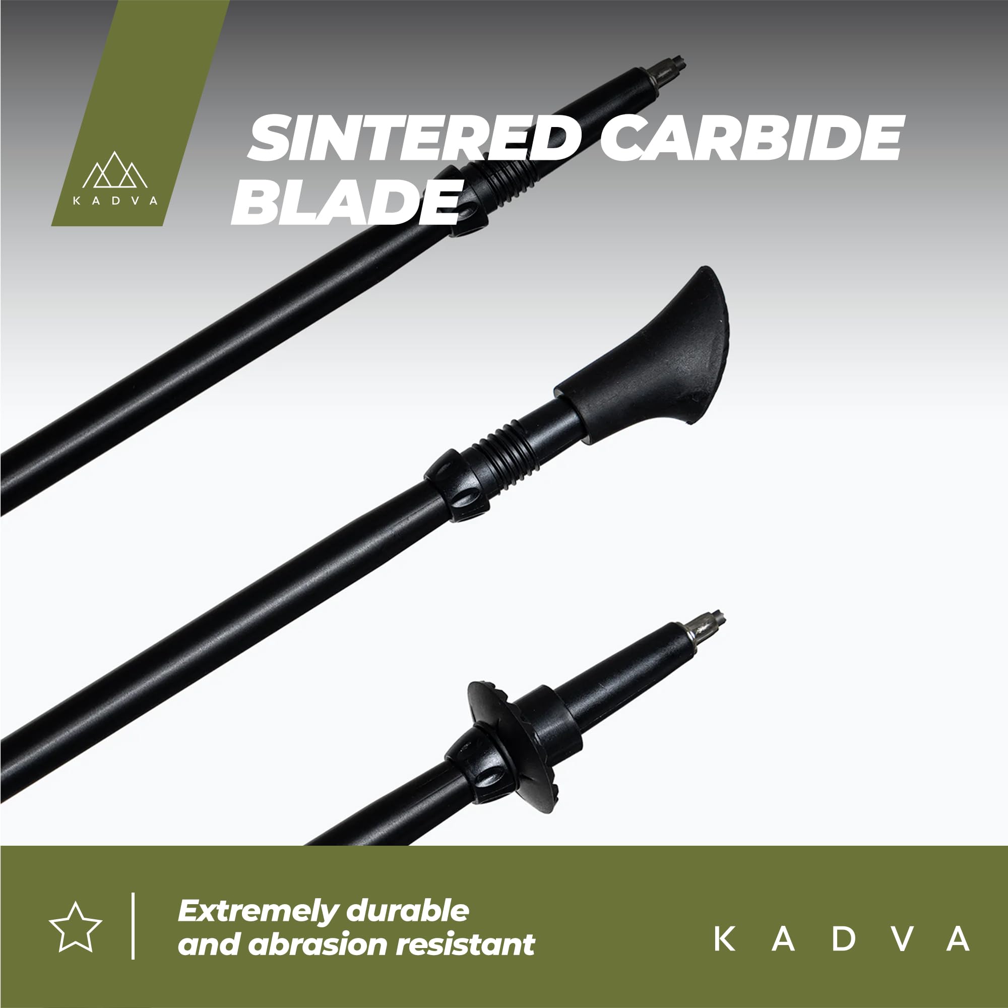 KADVA Bastoncini da Nordic Walking HALNA in Rosso|Verde Misura regolabile 84-135 cm Sistema Quick Lock per una chiusura stabile e sicura Punta in carburo durevole e resistente all'abrasione