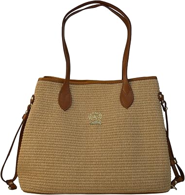 Pratesi Leather Bag for Women Vetulonia Summer Shoulder Bag S471/PCE - Summer Brown Made in Italy