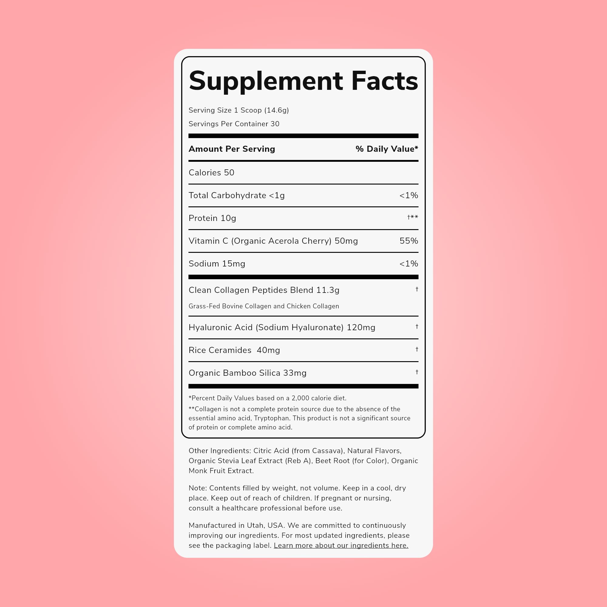 Clean Simple Eats Collagen + Beauty Blend, Strawberry Colada, 30 Servings — Amazon image 2