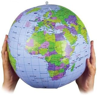 INFLATABLE BLOW UP WORLD GLOBE ATLAS WORLD MAP EARTH EDUCATIONAL