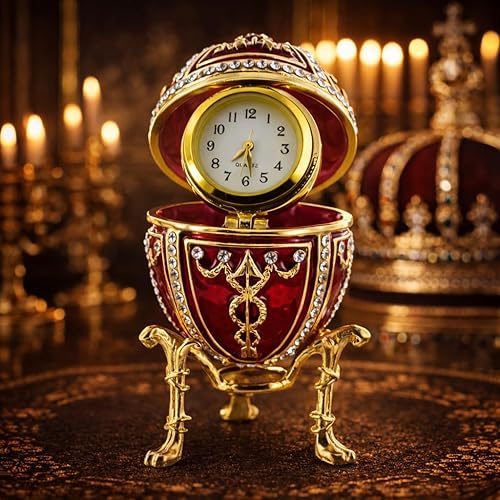 Miniatura 2 de BestPysanky 1895 Rosebud Royal Imperial Huevo de Pascua con reloj sorpresa