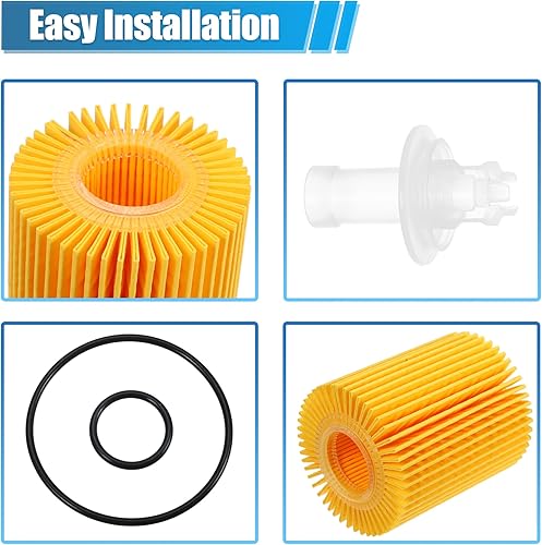 Miniatura 4 de X AUTOHAUX Filtro de aceite de motor 04152-YZZA5 04152-38010 04152-0R010 para Toyota 4Runner 2010-2023 para Toyota FJ Cruiser 2010-2014 1GRFE para