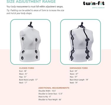 Dritz Twin-Fit Adjustable Tri-Pod Stand, Full Figure Dress Form, Silver Gray & Sew You Adjustable Dress Form, Medium, Opal Green