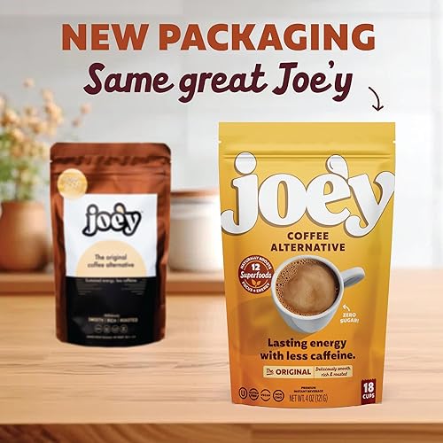Miniatura 2 de Joey - La alternativa original del café 18 porciones - Café superalimento de hongos y adaptógeno, orgánico, vegano, sin OMG, sin gluten, kosher,