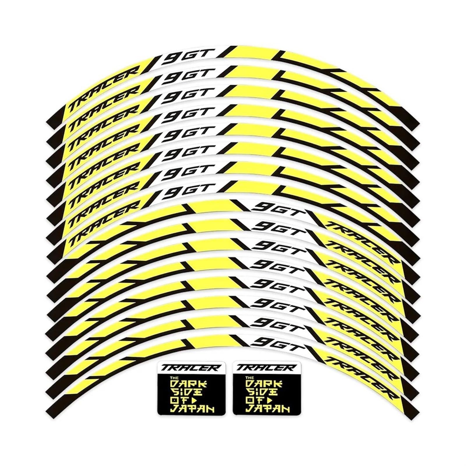 Stickers Motorcycle Wheel Stickers Night Reflective Decorative Rim for Tracer 900 GT 9(Style 1)