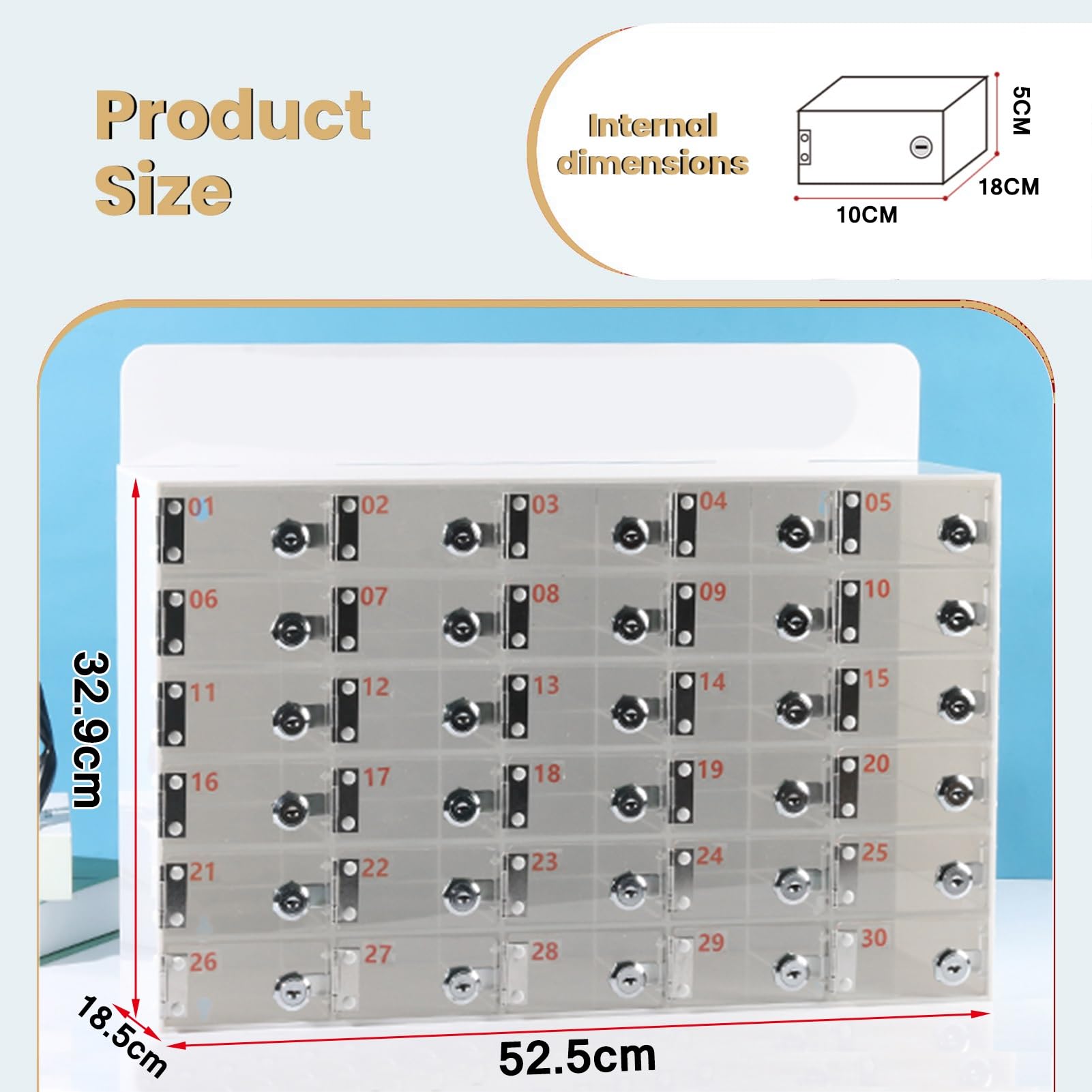 Armadietto Porta Cellulare Trasparente - Con Serratura, 6 Slot, Per Aule, Uffici, Palestre - Foto 6