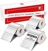 Vista 11 de Phomemo Etiquetas - 3 rollos de etiquetas térmicas transparentes - M110/M221/M220/M120/M200 Papel térmico transparente 40x30mm (1.57"x1.18")