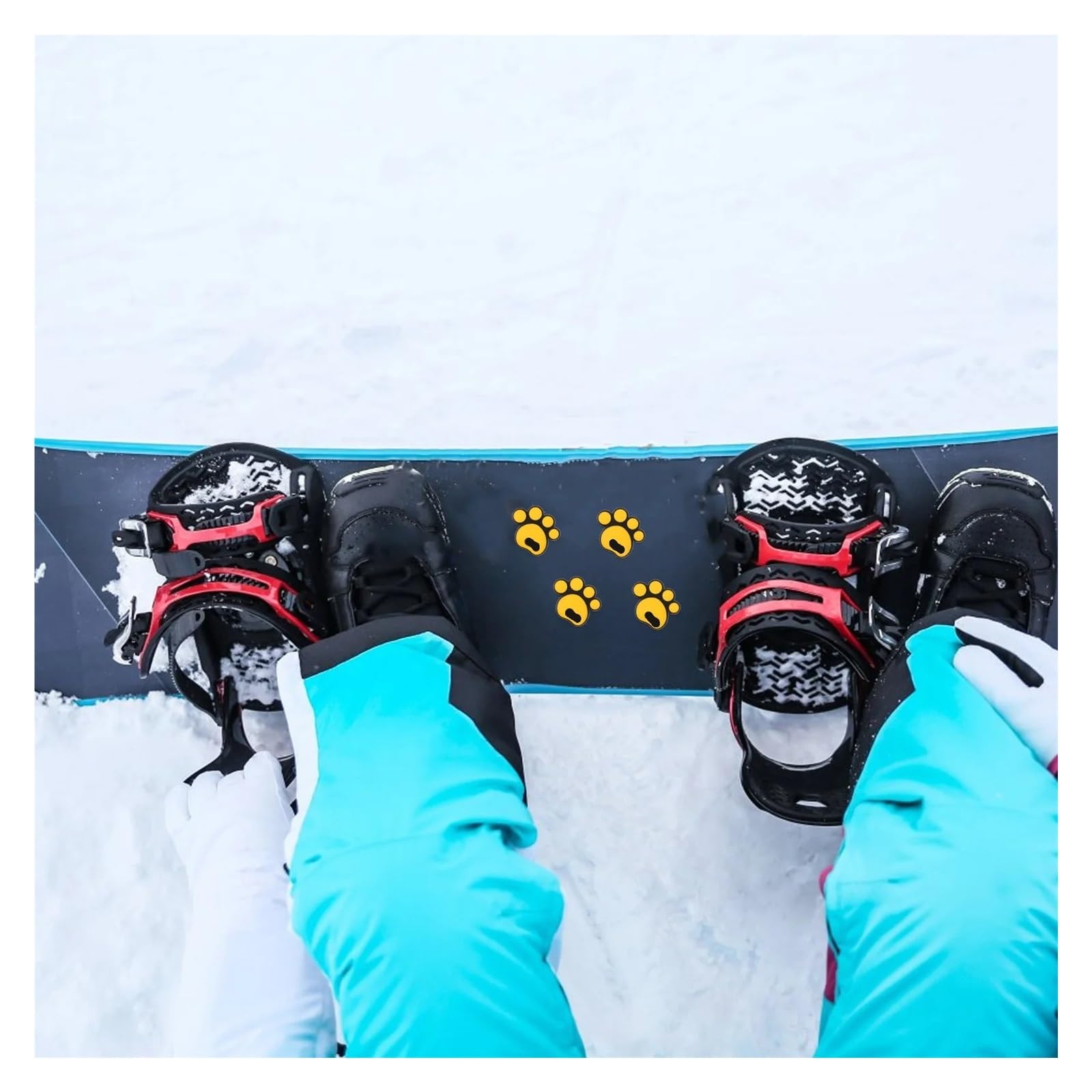 Coussinets pour Planche à Neige Lot de 4 Autocollants antidérapants en Silicone for Snowboard, Coussins adhésifs, pièces Rechange for, Accessoires