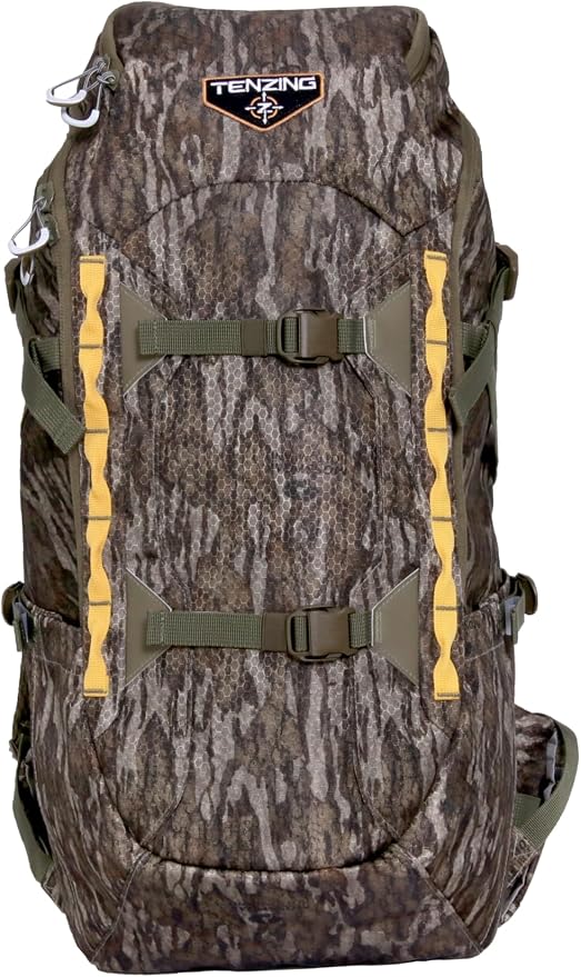 Tenzing 2300 Whitetail Day Pack Rugged Camo Hunting Backpack with 4 Compartments & 13 Organizational Pockets, Hydration Bladder, ‎Mossy Oak Bottomlands, One Size