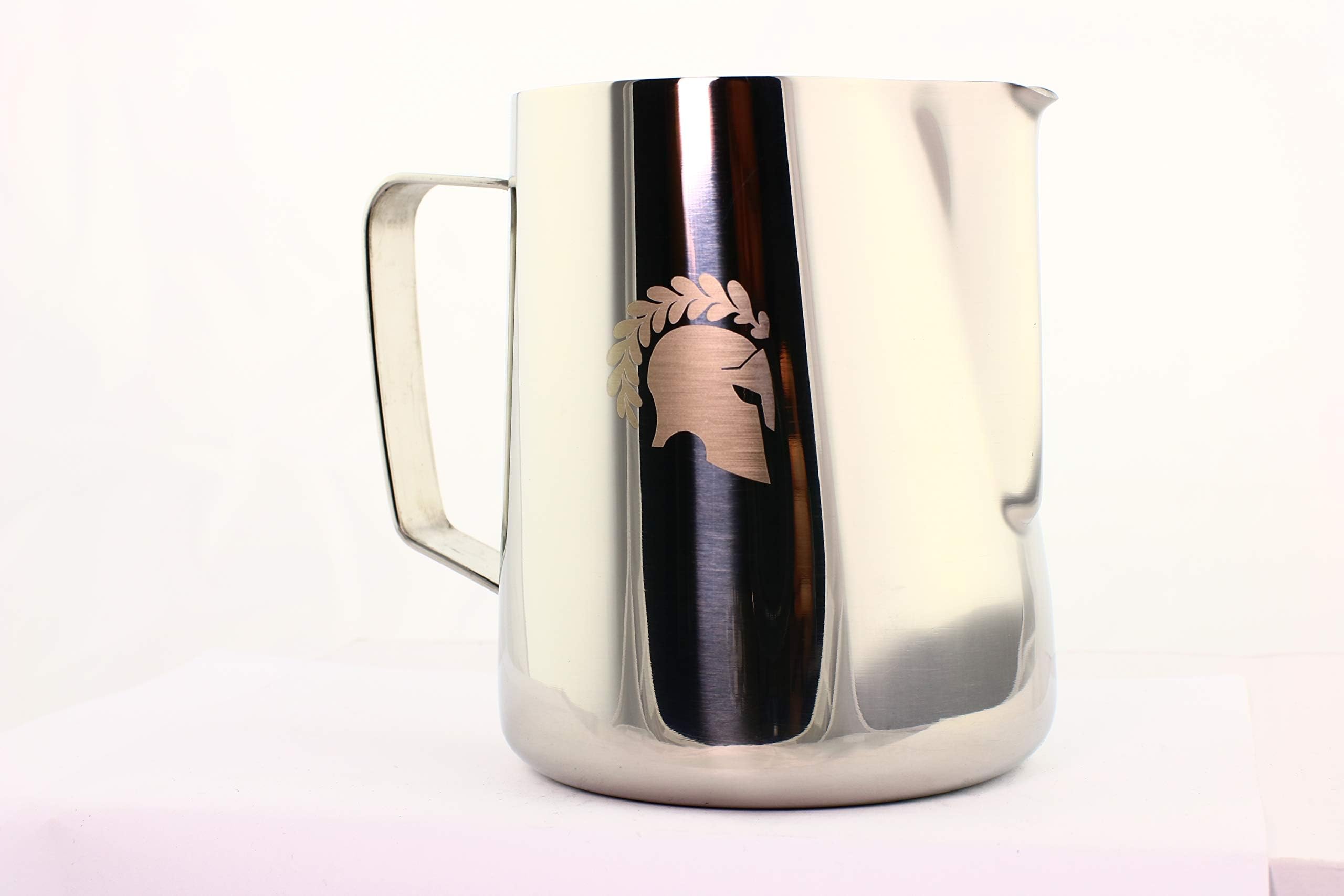 BaristaSoulYoicn LthBarista Legends Latte Art Kronos Milk Jug Silver 350 ml Professional Stainless Steel Milk Jug for Frothing for Perfect Milk Frothing Rust-Proof Easy to Clean and Dishwasher Safe (350 ml)