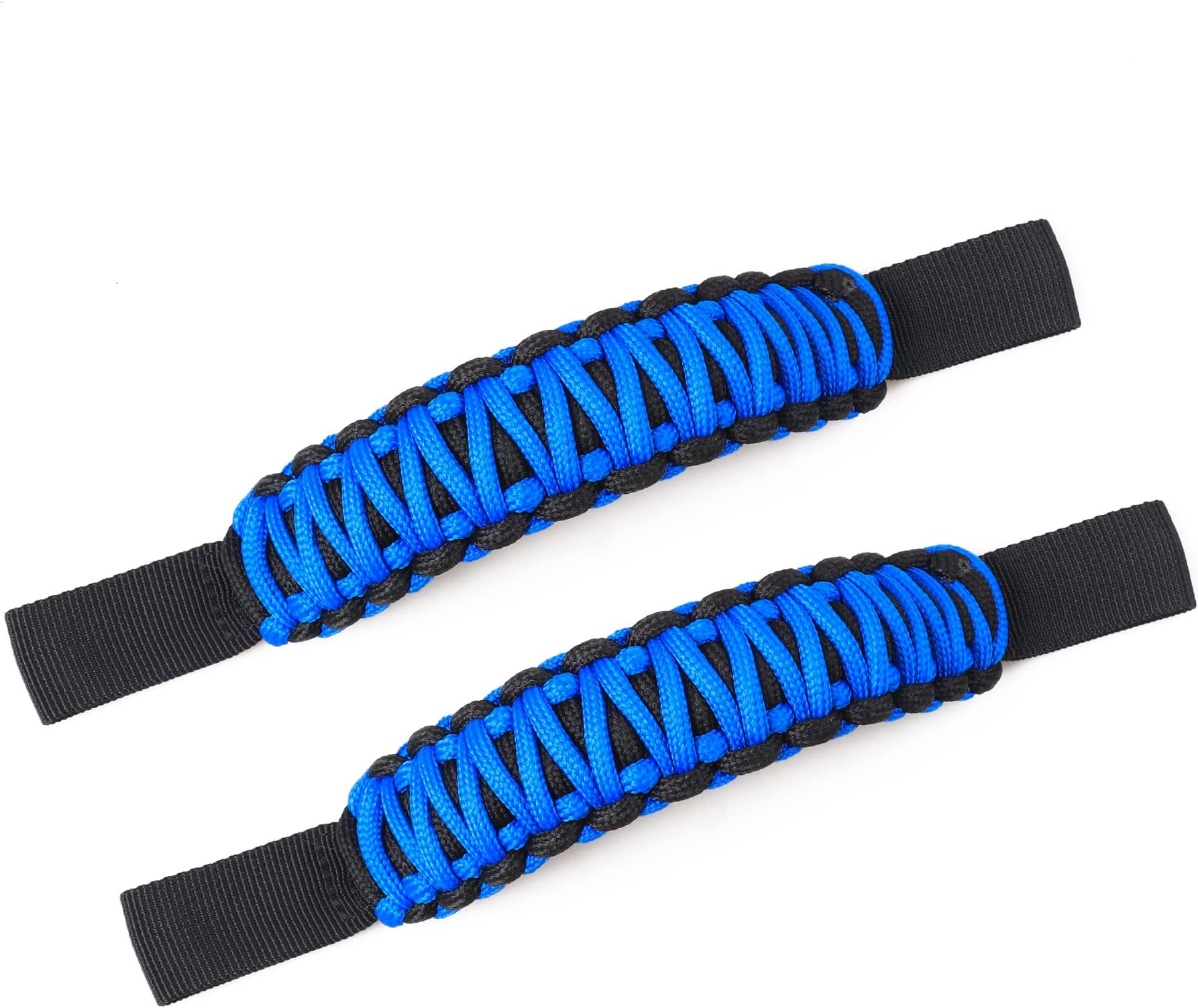 Headrest Grab Handles for Jeep Wrangler, Toyota Tacoma, Trucks, SUV, Ford Bronco - Paracord Handles, Universal, Blue, 1 Pair