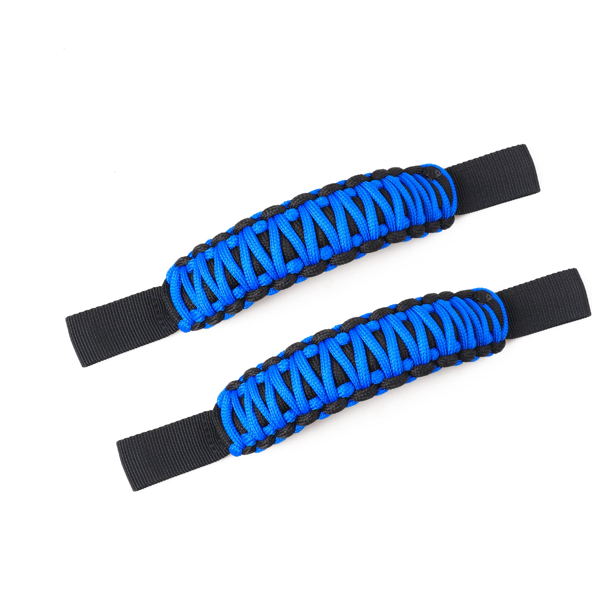 sukemichiHeadrest Grab Handles for Jeep Wrangler, Toyota Tacoma, Trucks, SUV, Ford Bronco - Paracord Handles, Universal, Blue, 1 Pair