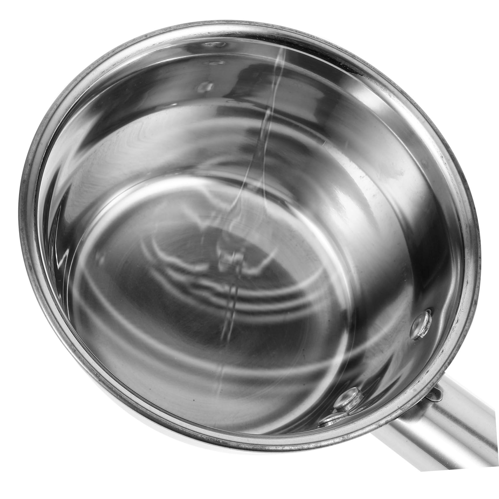 GALPADA 5 Piezas cucharón de agua limpiador cazo de agua con asa Reemplazo de tapón de baño de empuje Hundir ayuda cucharas cucharón de sopa de acero inoxidable cuchara de agua Silver