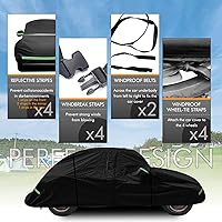 Vista 4 de para VW 1960-1980 Volkswagen Beetle Bug Sedan Saloon de 2 puertas Fundas para Autos 210D Exterior Impermeables UV, Fundas Protectoras Completas