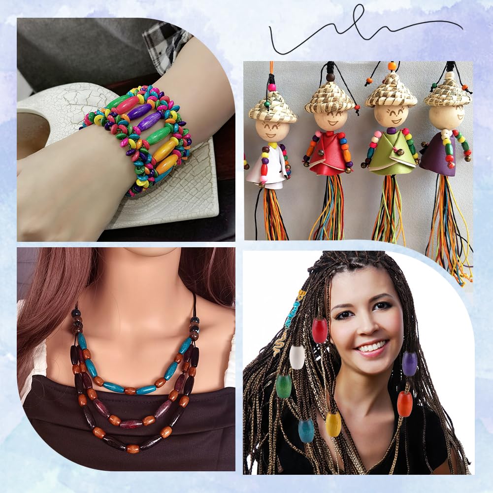 GORGECRAFT 4 kleuren, 4 kleuren, rond, ongelakte houten kralen, natuurlijk bruin, losse houten kralen, 3 mm, losse afstandhouders, voor armbanden met stenen