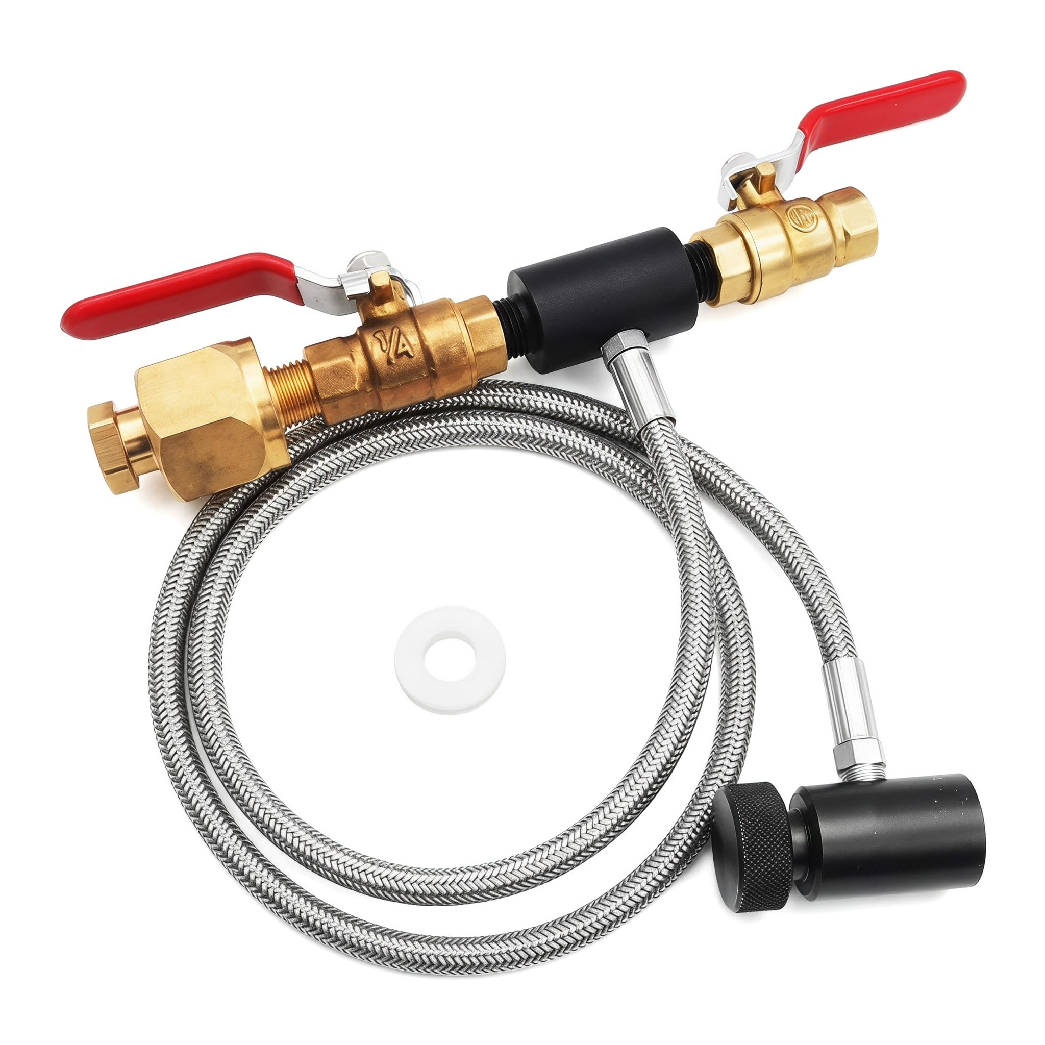 Paintball Co2-Tank-Adapterschlauch zum Nachfüllen von 340 ml, 473 ml, 570 ml, Co2-Doppelventil-Flasche