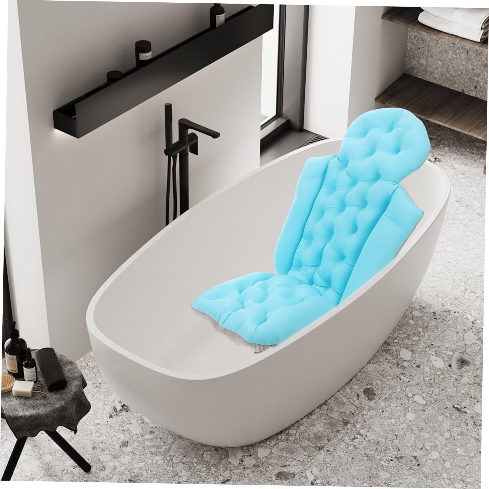 Alfombra De Baño para Bañera Almohada Antideslizante para Adultos Cojín De Bañera para Relajación para Diario El Baño