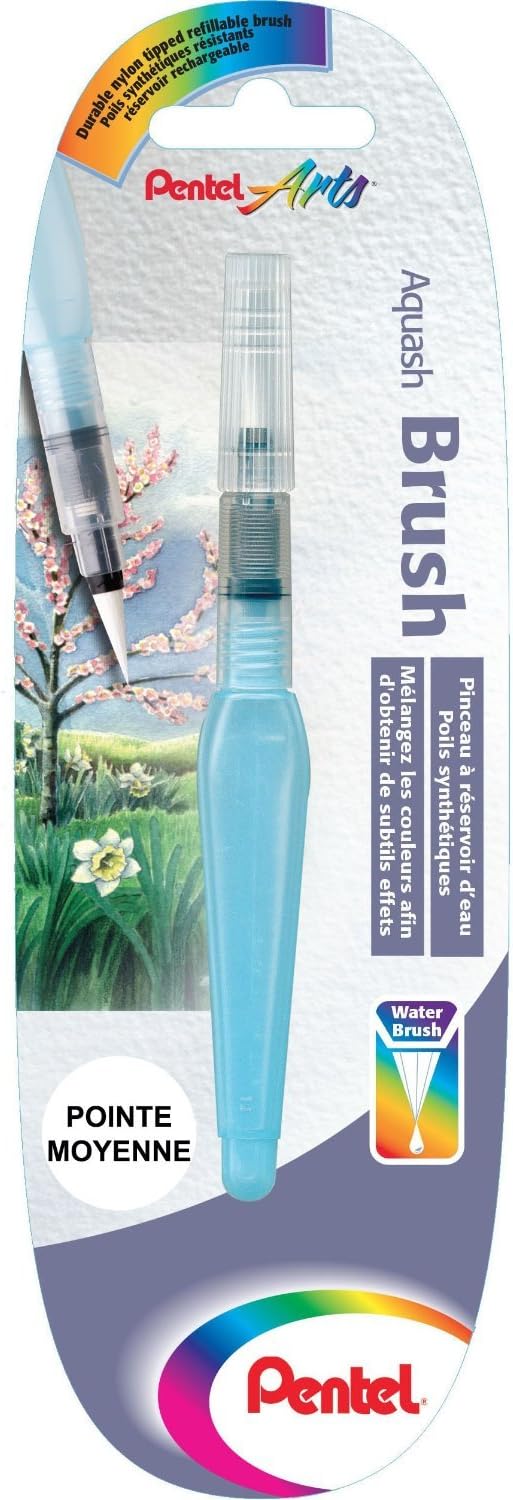 Pennello con serbatoio - 15cm - pennello ad acqua per uso con acquerelli