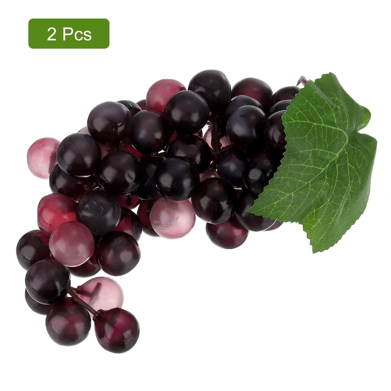 Set di Frutta Finta 2 Pezzi di UVA Artificiale Finta, Modelli Frutta Realistici for La Decorazione per Interni Esterni