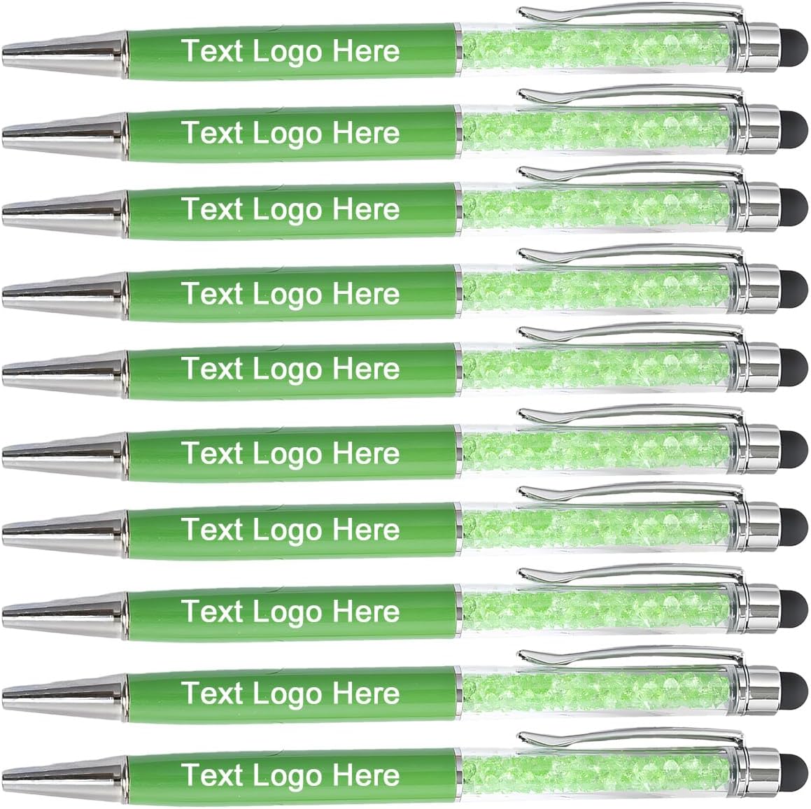 Personalized Pens with Name Logo Text Custom Ballpoint Pens in Bulk with Stylus for Touchscreen for Business Office Church 50 Pcs, Pink