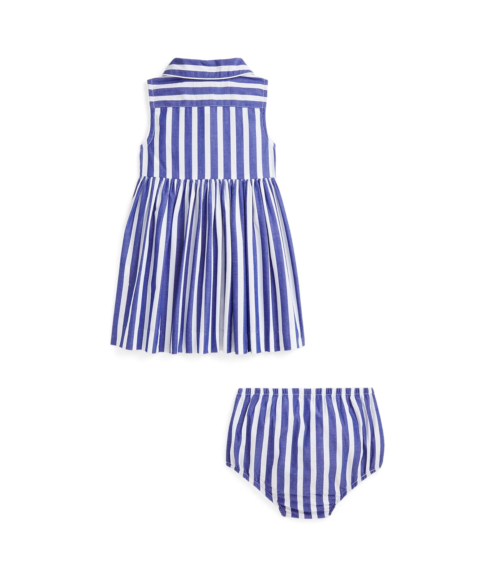 Girl's Polo Ralph Lauren Kids Striped Cotton Shirtdress & Bloomer (Infant) - Picture 3 of 3