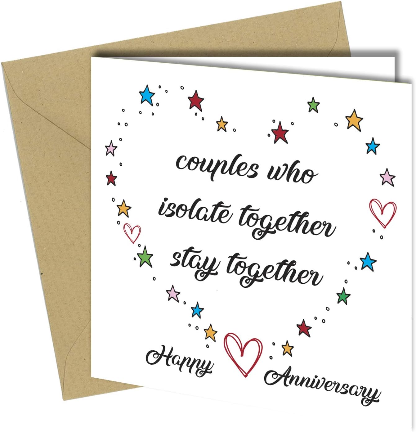 #1315 Anniversary Card Couples who Isolate Together Stay Together