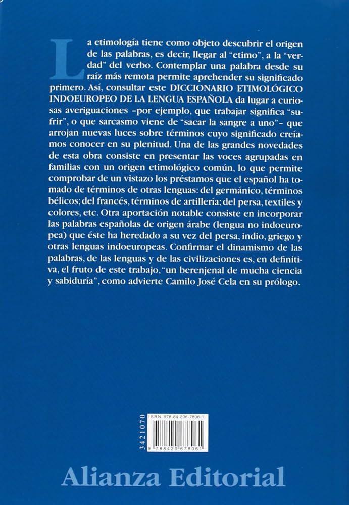 スペイン語語源辞典 = Diccionario etimológico de … Amazon.com: Diccionario etimológico indoeuropeo de la lengua